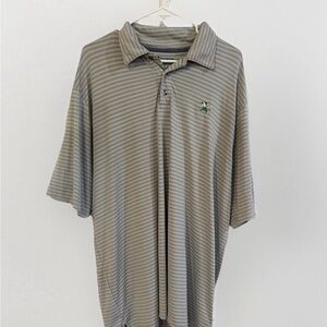 XL Men’s Notre Dame Fighting Irish Champion Gray Striped Polo Shirt NCAA